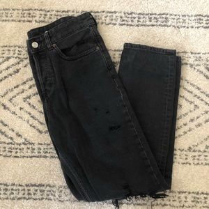 Black Ripped Boyfriend Jeans